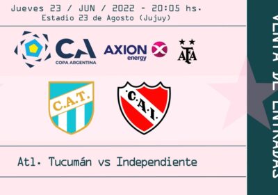 Venta de entradas para Atlético Tucumán – Independiente